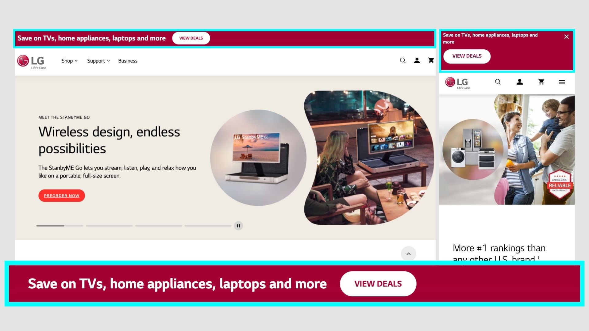 LG announcement bar