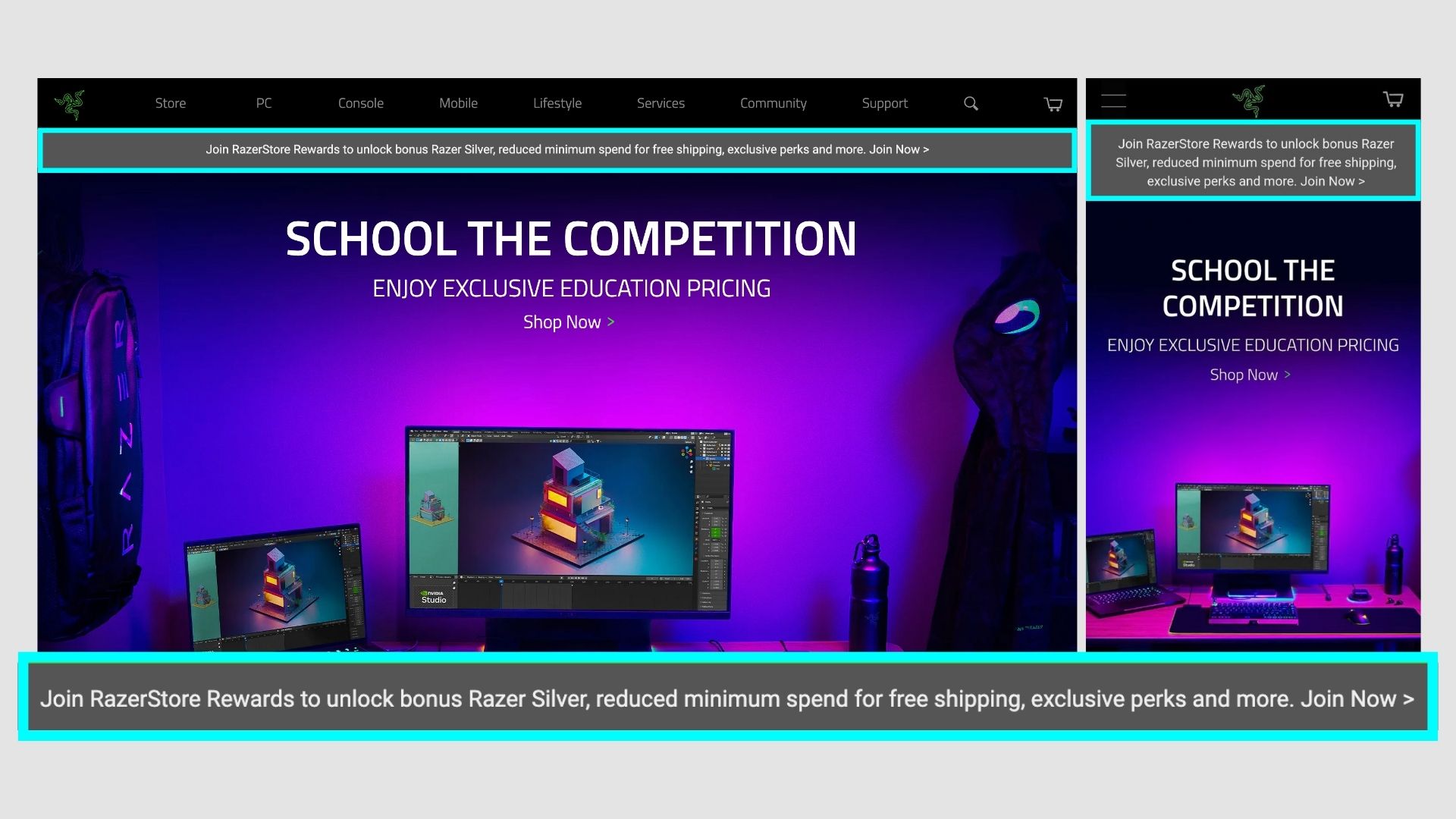 Razer announcement bar