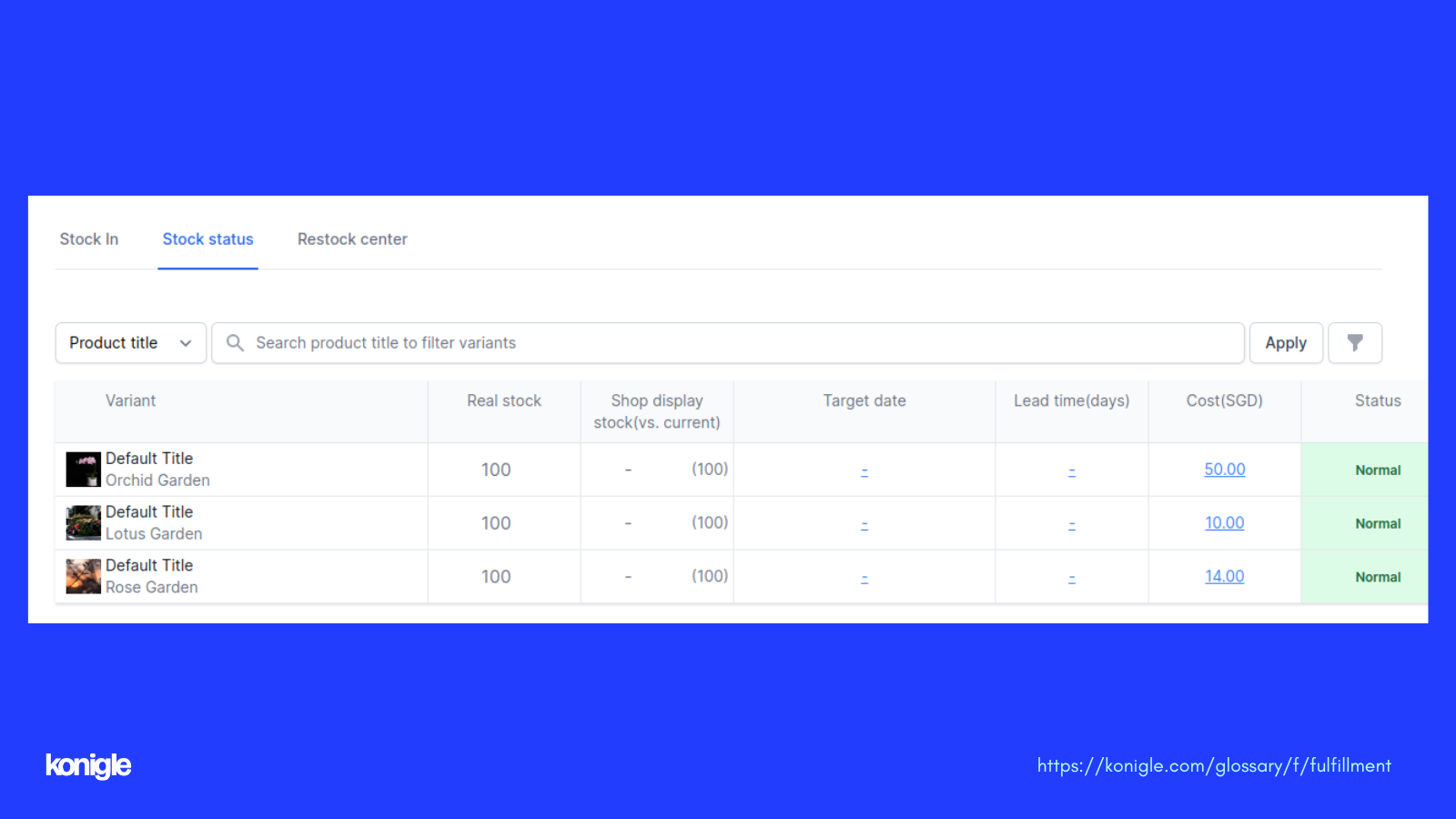 Konigle's&nbsp;Shopify Inventory Management&nbsp;tool&nbsp;
